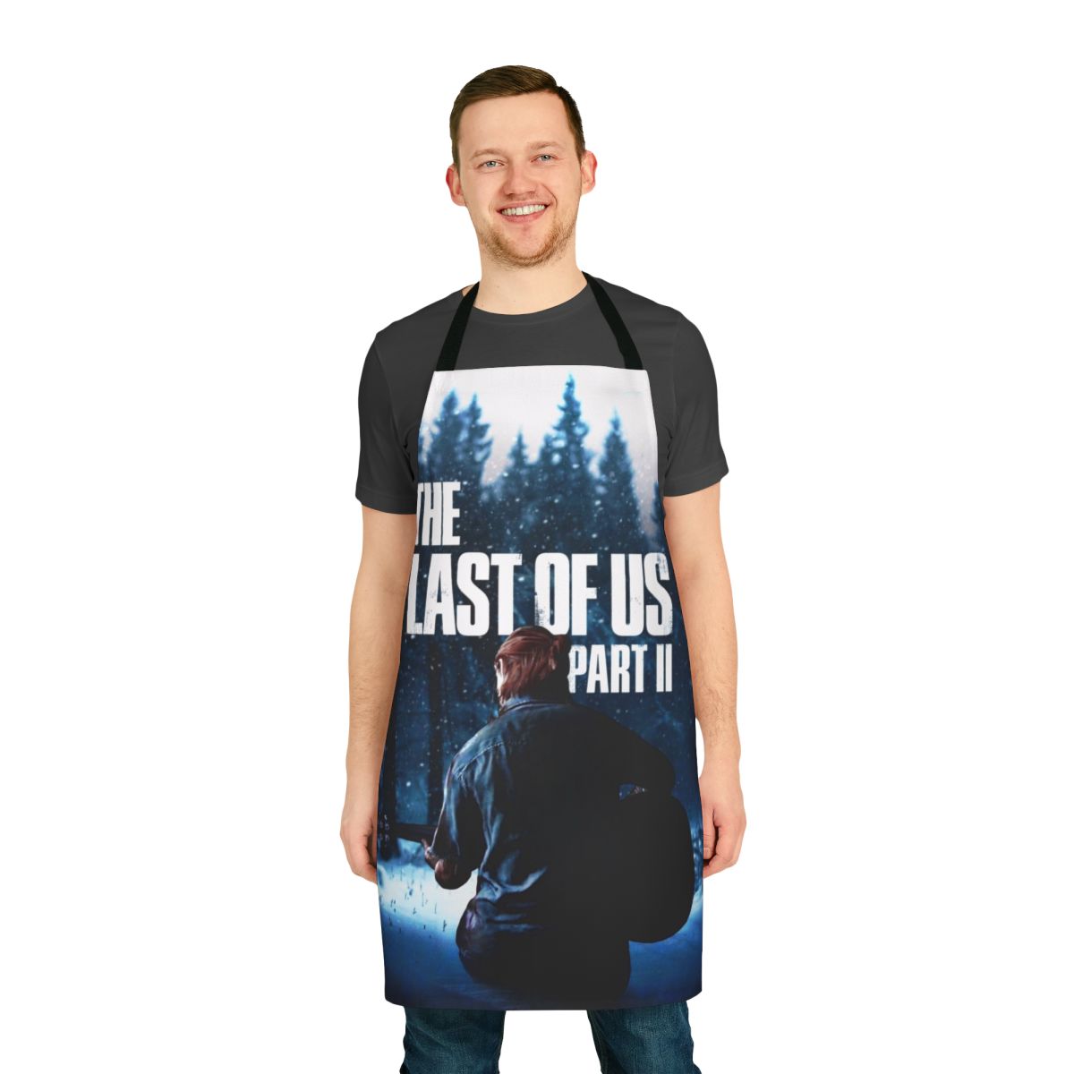 Stylish winter apron featuring the atmospheric winter landscape from The Last of Us Part 2