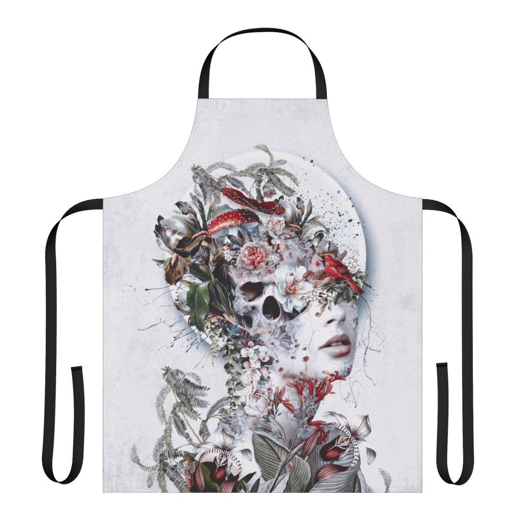 Immortal gothic apron with surreal floral design