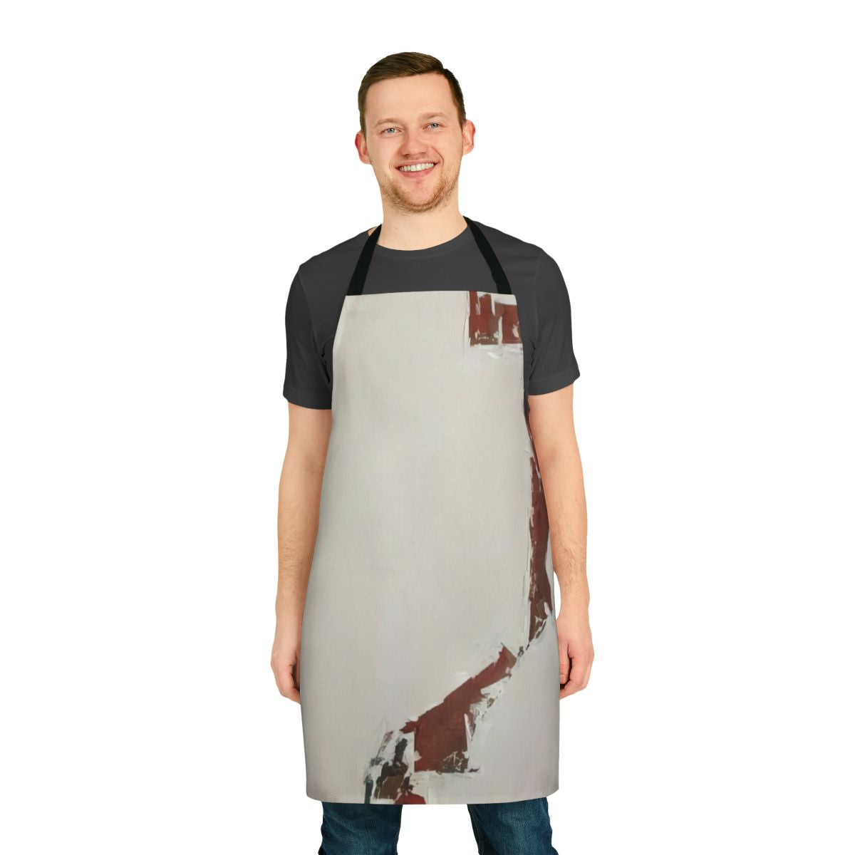 Impressionist-style apron featuring abstract design inspired by guitar virtuoso Martin Barre of the progressive rock band Jethro Tull
