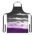 Asexual art flag design printed on a high-quality apron for the LGBTQ+ community.