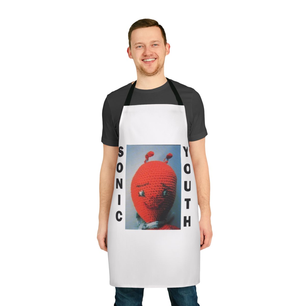 Indie alternative music apron with punk and post-punk inspired design