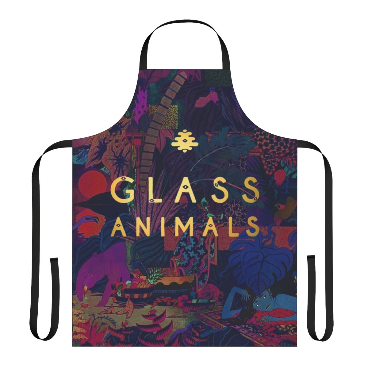 Apron with Glass Animals band logo and name