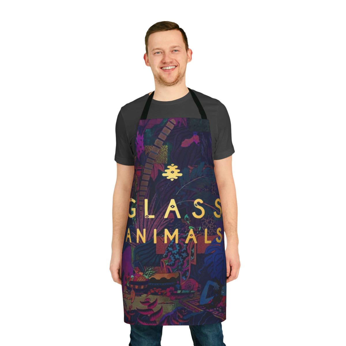 Apron with Glass Animals band logo and name