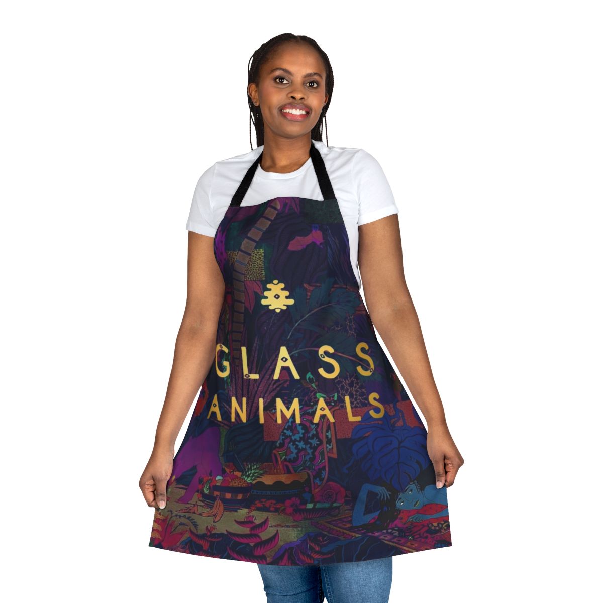 Apron with Glass Animals band logo and name