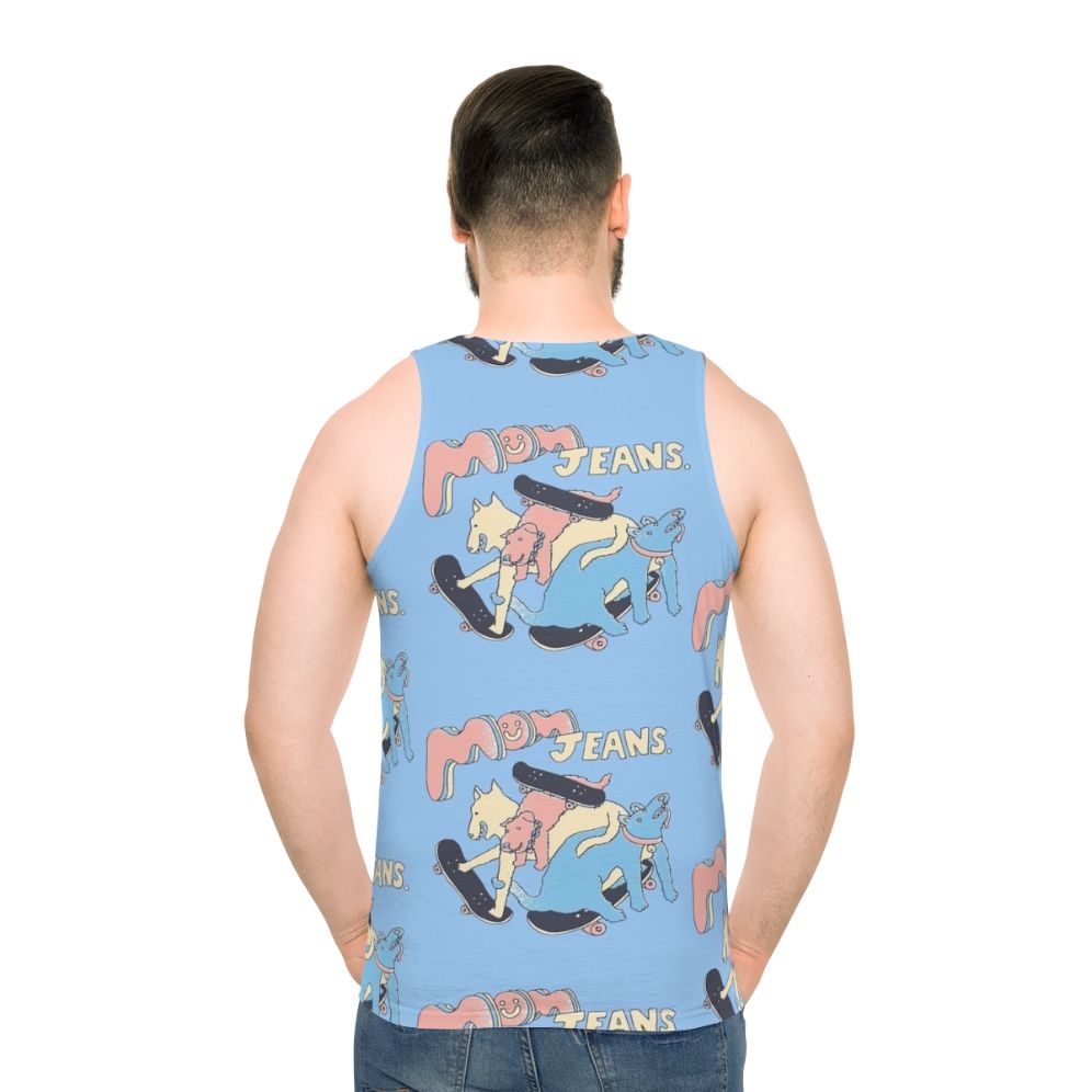 Indie band mom jeans puppy love unisex tank top