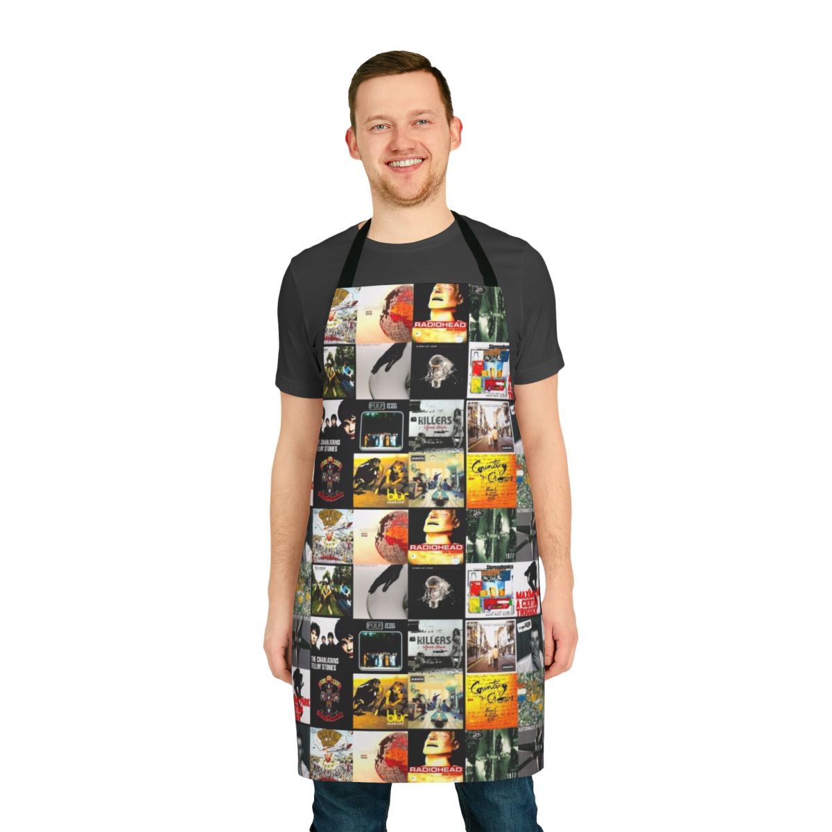 Indie Britpop Album Collage Apron