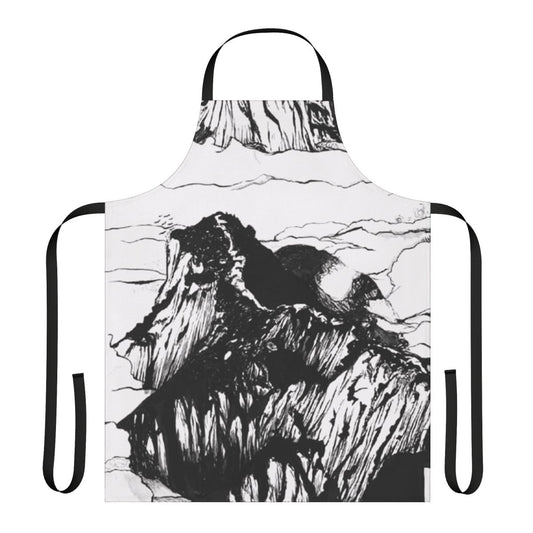 Apron featuring the album art and logo of indie folk band Mount Eerie and The Microphones