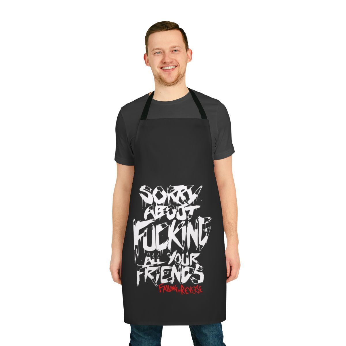Indie folk music apron featuring Dave Matthews Band inspired design