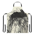 The Microphones Mount Eerie inspired apron with a drawing design