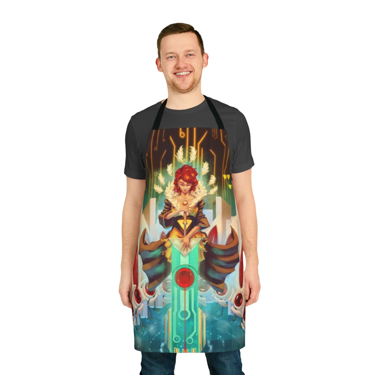 Paper boat design apron, perfect for indie gamers