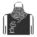 An apron featuring the inverted album cover art of Radiohead's "Kid A" album.