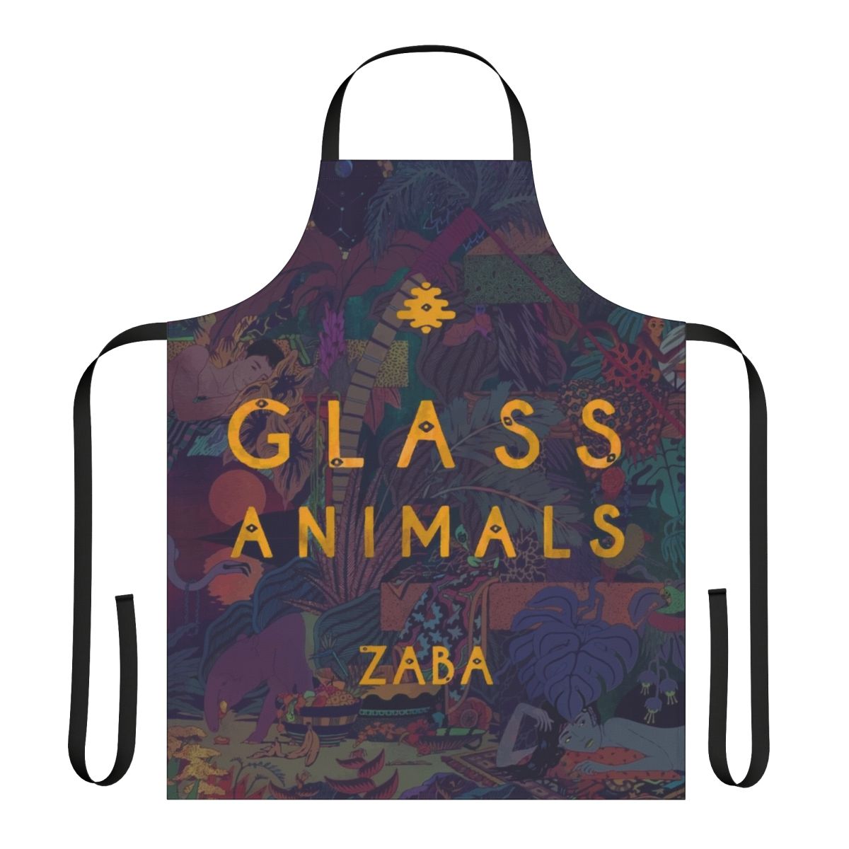 Glass Animals Zaba-inspired apron with trippy, psychedelic artwork