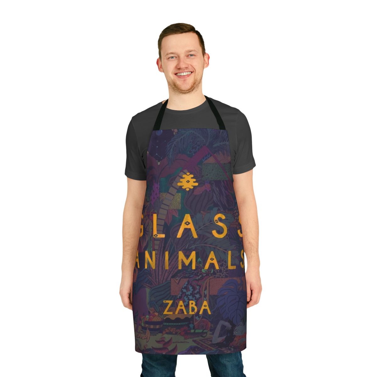 Glass Animals Zaba-inspired apron with trippy, psychedelic artwork