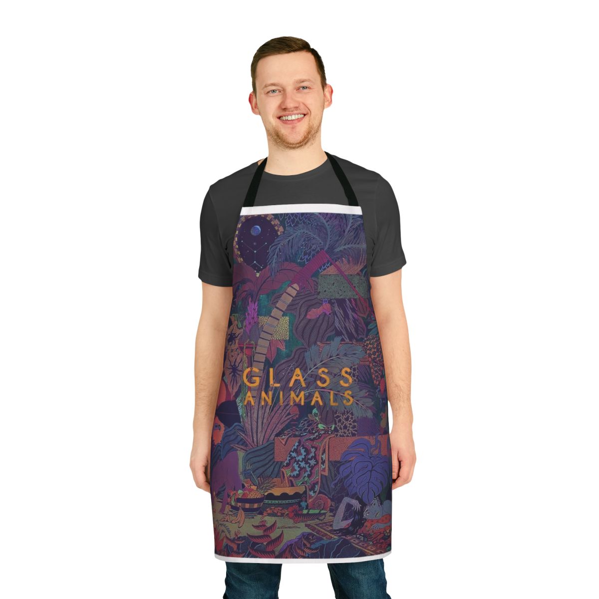 Glass Animals band inspired kitchen apron featuring the album art from their debut album Zaba