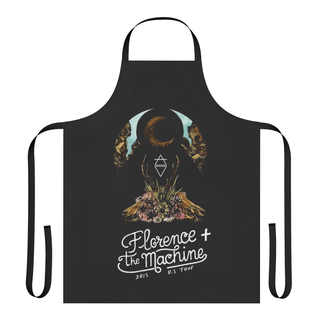 Apron featuring a stylized design inspired by the indie band Florence and the Machine