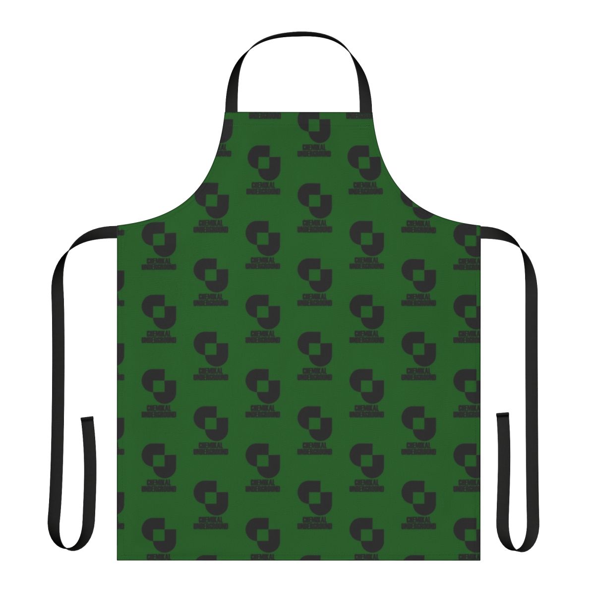 Black apron with indie music references