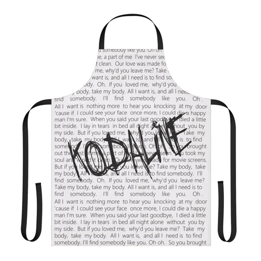 Kodaline "All I Want" inspired apron for indie music fans