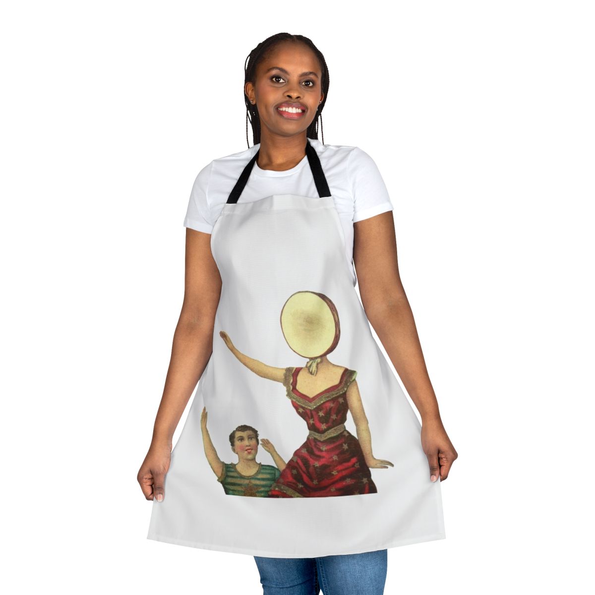 Neutral Milk Hotel inspired apron featuring the band's iconic album artwork