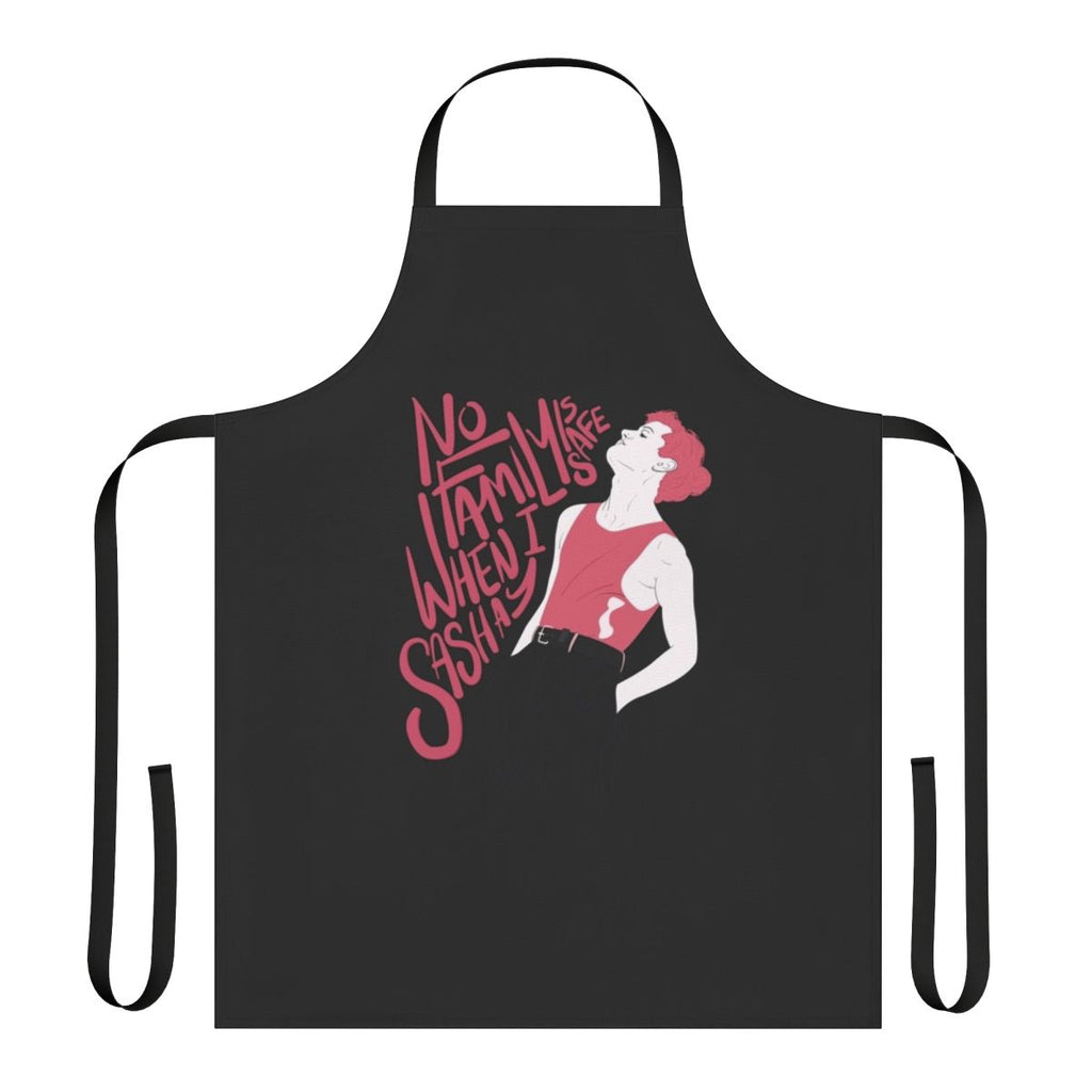Pastel minimalist apron with indie music lyrics