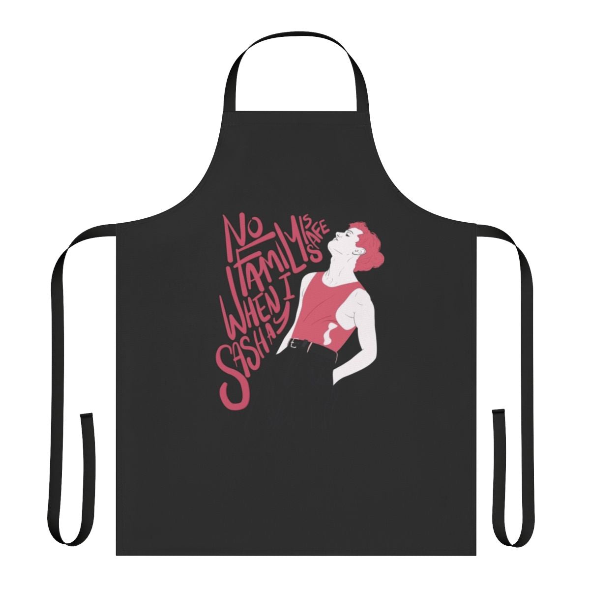 Pastel minimalist apron with indie music lyrics