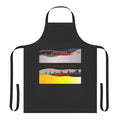 Indie rock band logo printed on an apron
