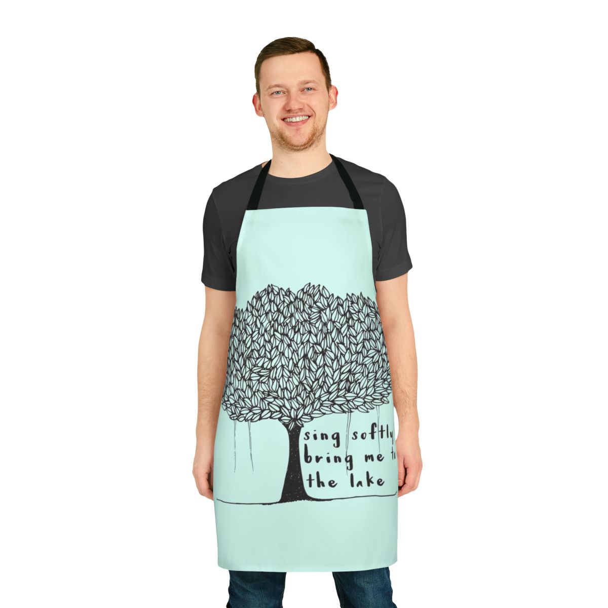 Soft pastel-colored apron featuring nature and floral motifs, perfect for The Dear Hunter fans.
