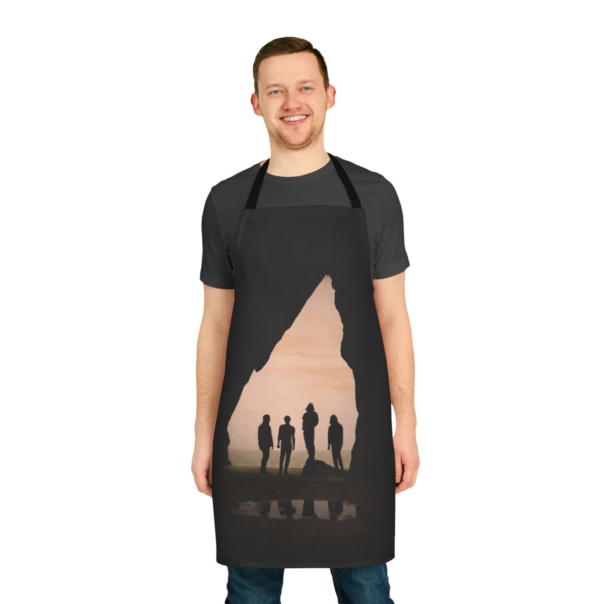 Indie rock-inspired apron featuring the album cover art for The Amazons' "Future Dust"