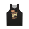 Indie rock live music musician band unisex tank top
