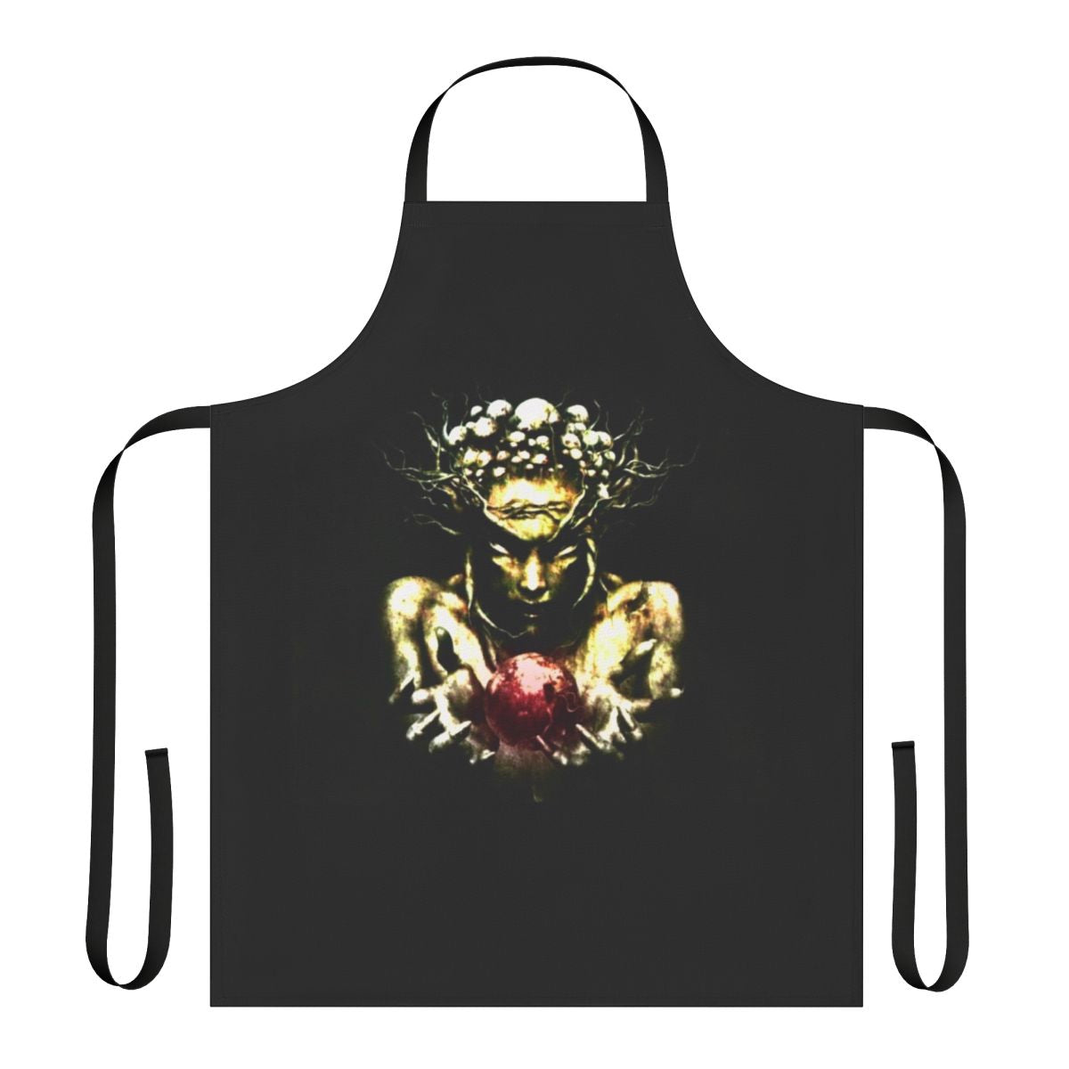 Infection Monitor Apron featuring artwork inspired by the electronic music group Infected Mushroom