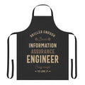 "Information Assurance Engineer Apron with Text and Icons"