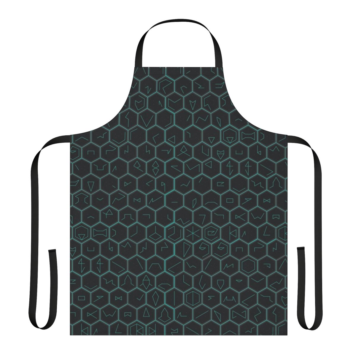 Ingress-inspired glyph design printed on a high-quality kitchen apron