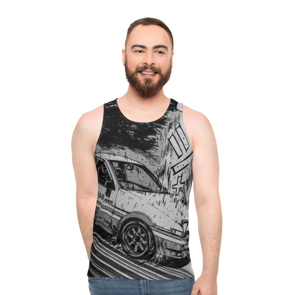 Initial D Ae86 drifting unisex tank top