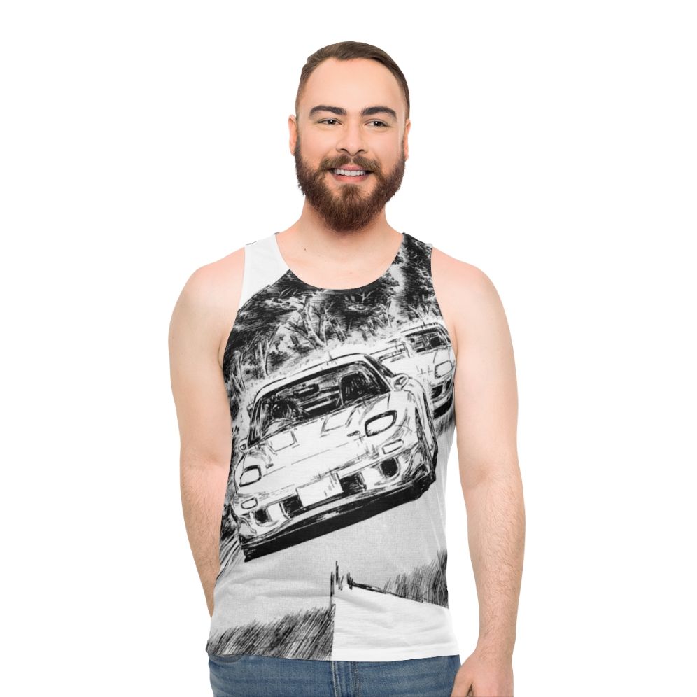Initial D inspired JDM cars unisex tank top