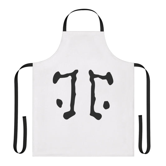 Rorschach-inspired inkblot pattern apron