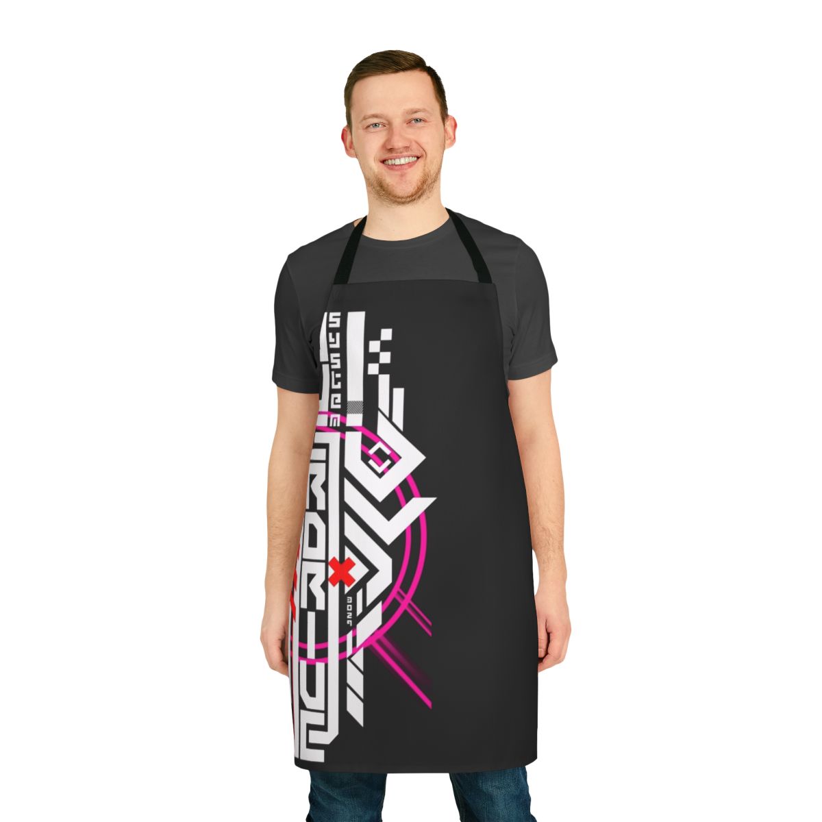 Stylish and protective futuristic apron with cyberpunk design