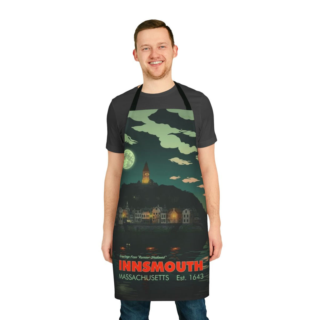 Apron featuring the city of Innsmouth, Massachusetts from the Cthulhu Mythos of H.P. Lovecraft