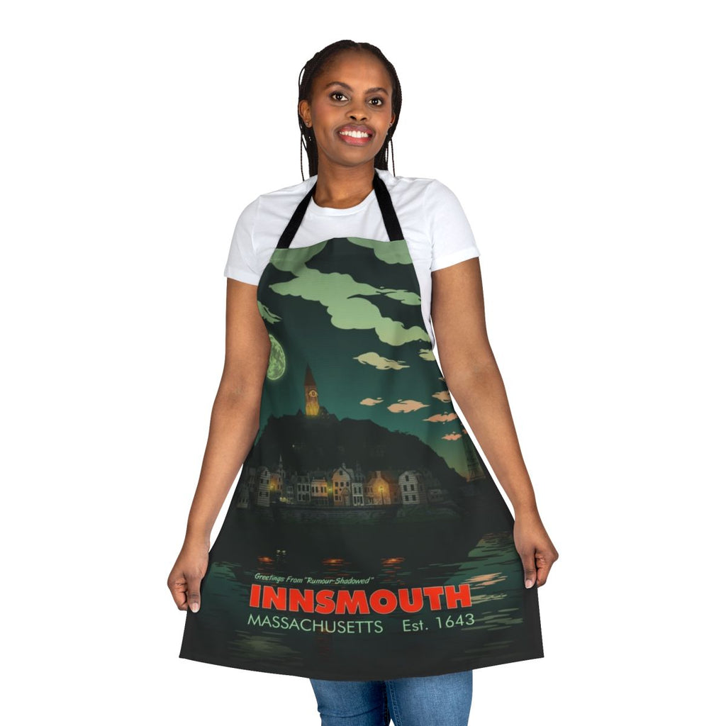Apron featuring the city of Innsmouth, Massachusetts from the Cthulhu Mythos of H.P. Lovecraft