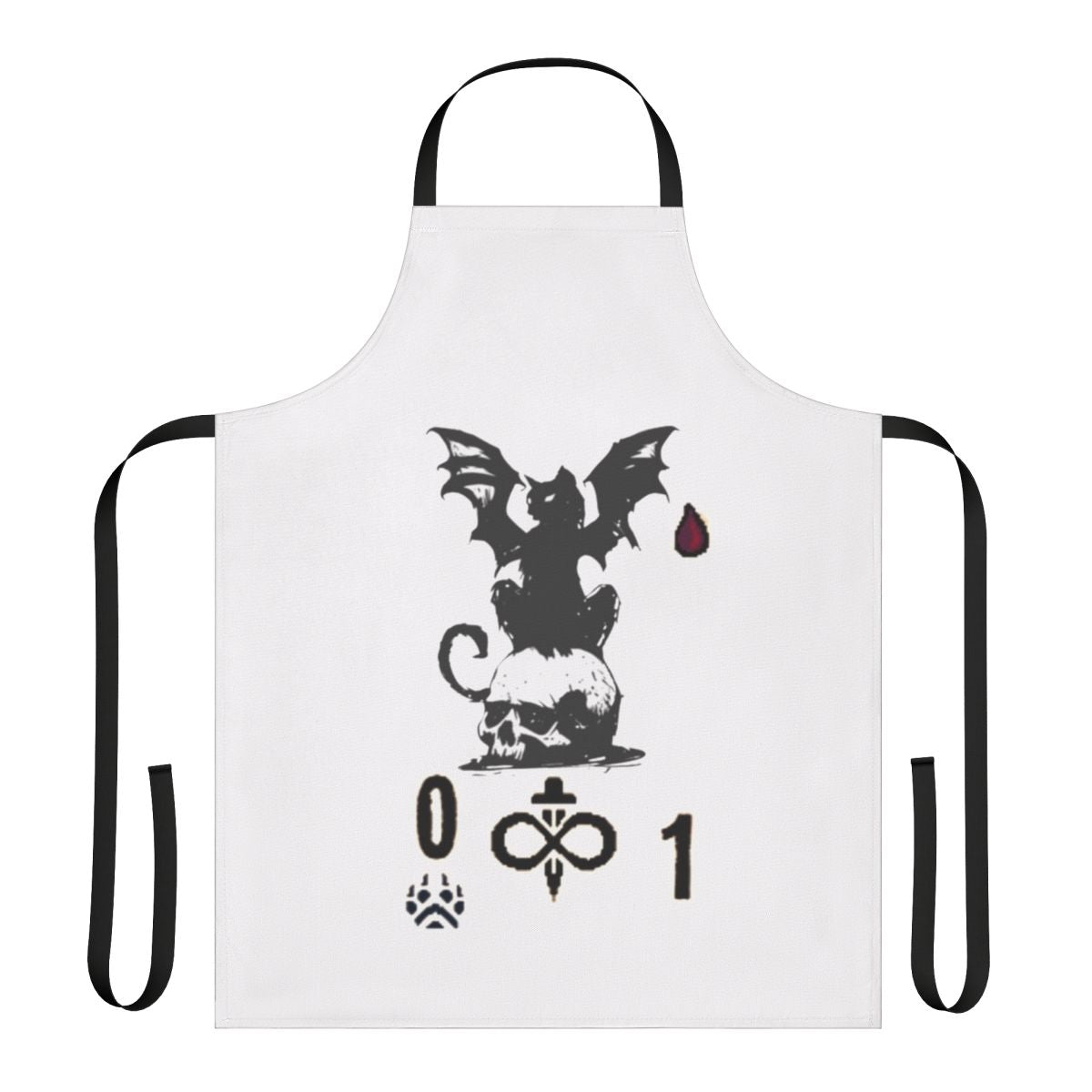 Inscryption inspired gaming apron with pixel art design