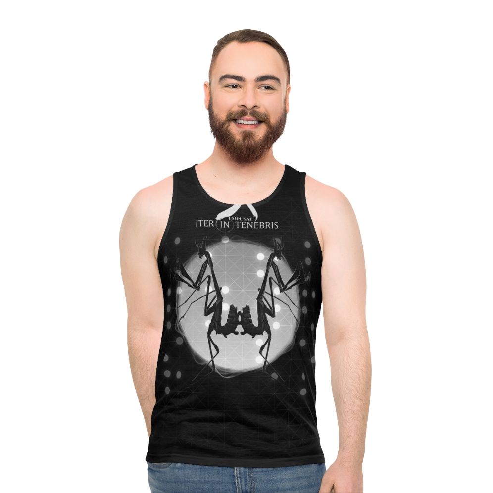 Insect-inspired dark ambient unisex tank top