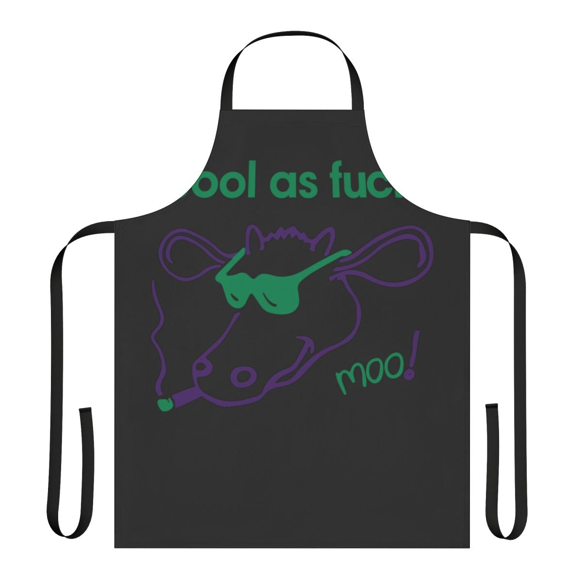 Inspiral Carpets-inspired apron with vintage 90s alternative music style