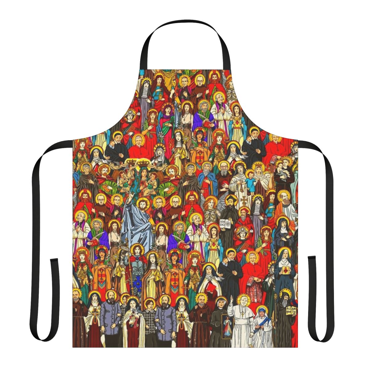 All Saints Catholic Saints Apron with Religious Imagery