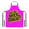 Motivational apron with bold black typography and colorful design