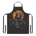 A high-quality apron featuring a bold, historical design of Joan of Arc, the legendary French heroine.