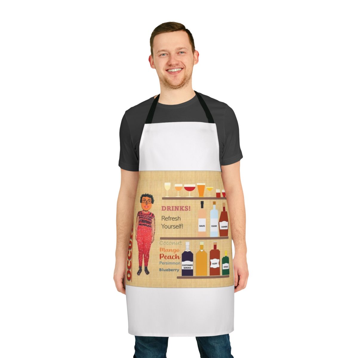 Occupations-themed apron with motivational and inspirational quotes