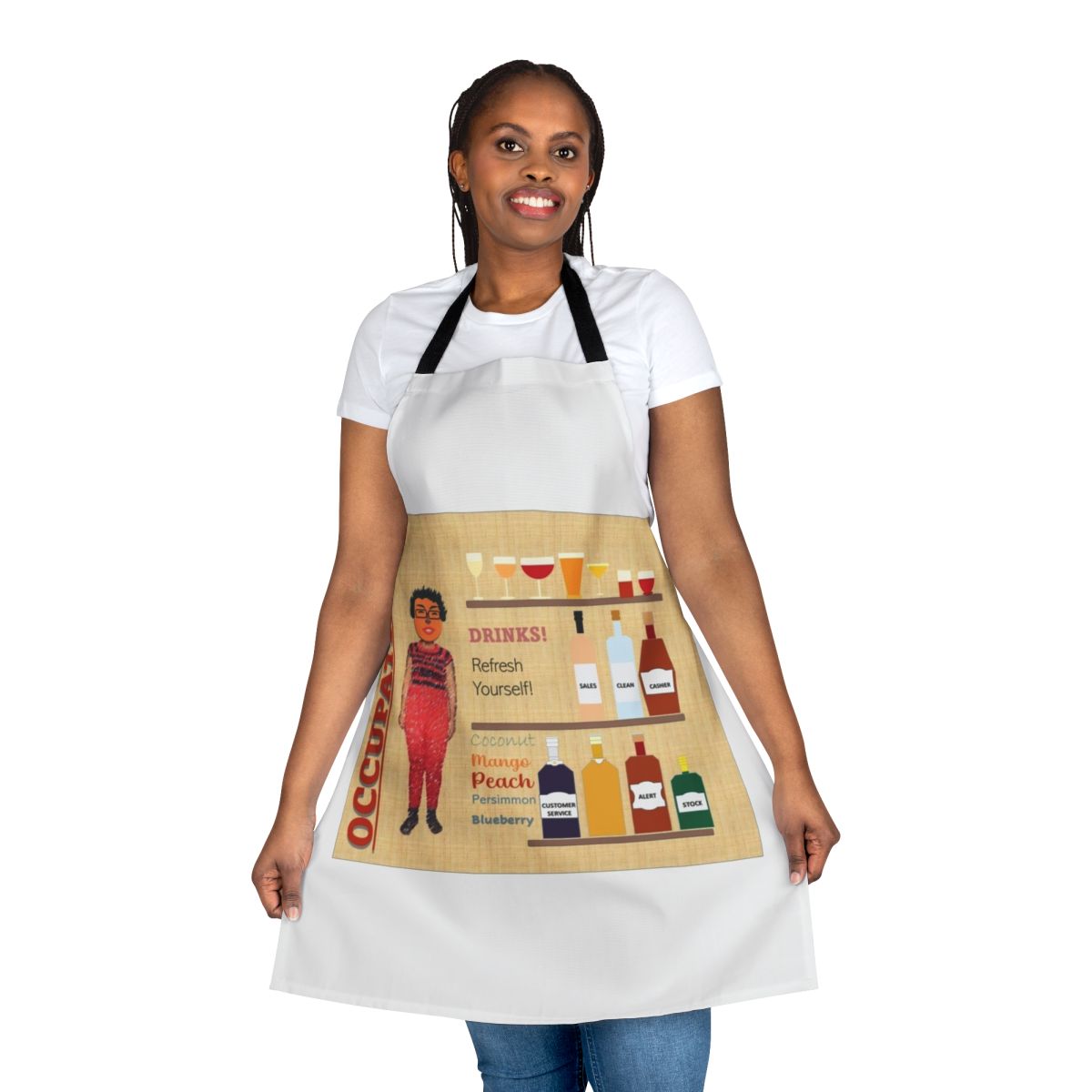 Occupations-themed apron with motivational and inspirational quotes