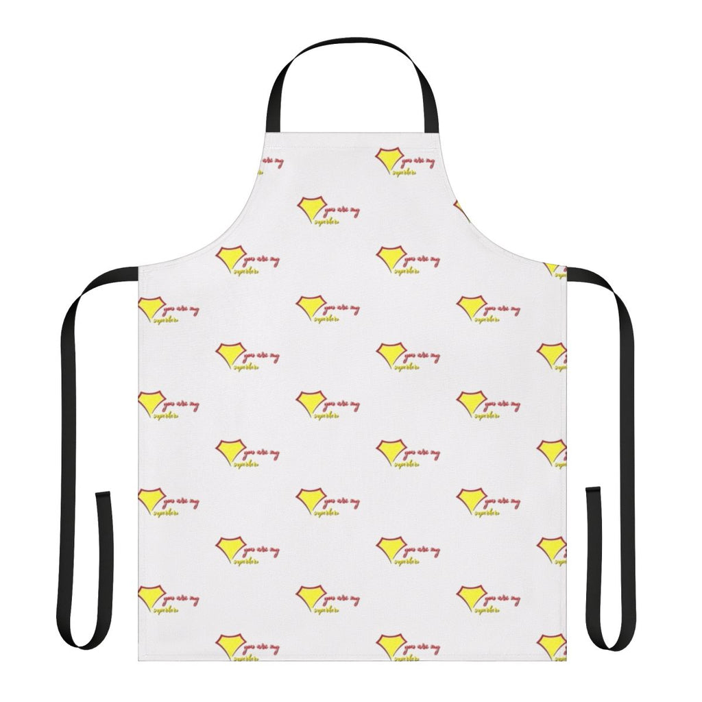 Inspirational superhero apron with motivational quote "You Are My Superhero"