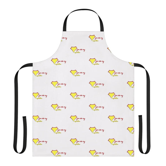 Inspirational superhero apron with motivational quote "You Are My Superhero"