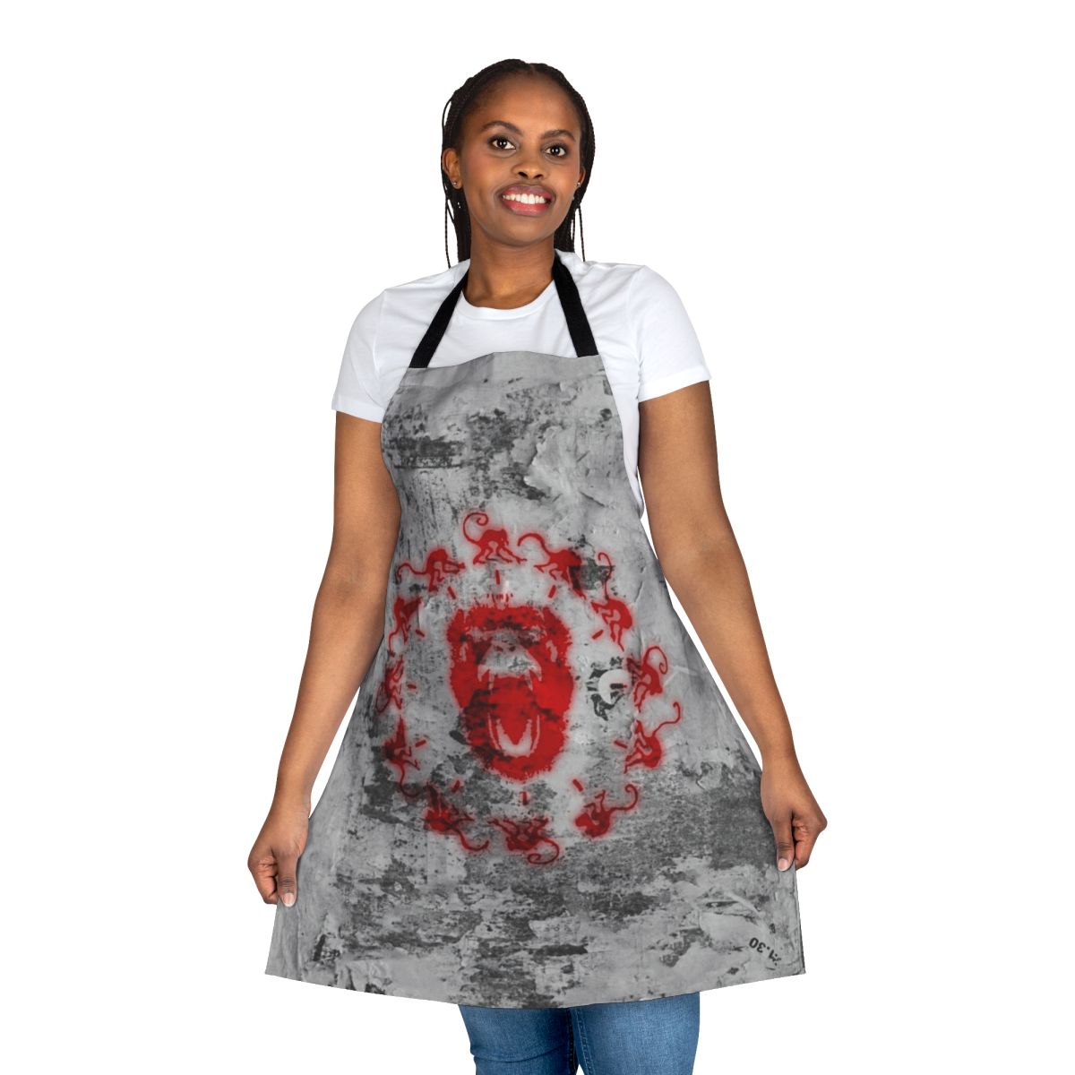 12 Monkeys movie inspired apron with a mash-up design