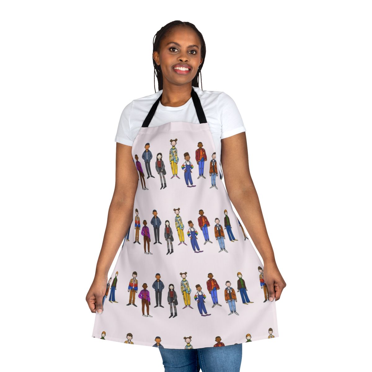 Sex Education themed apron featuring the show's characters