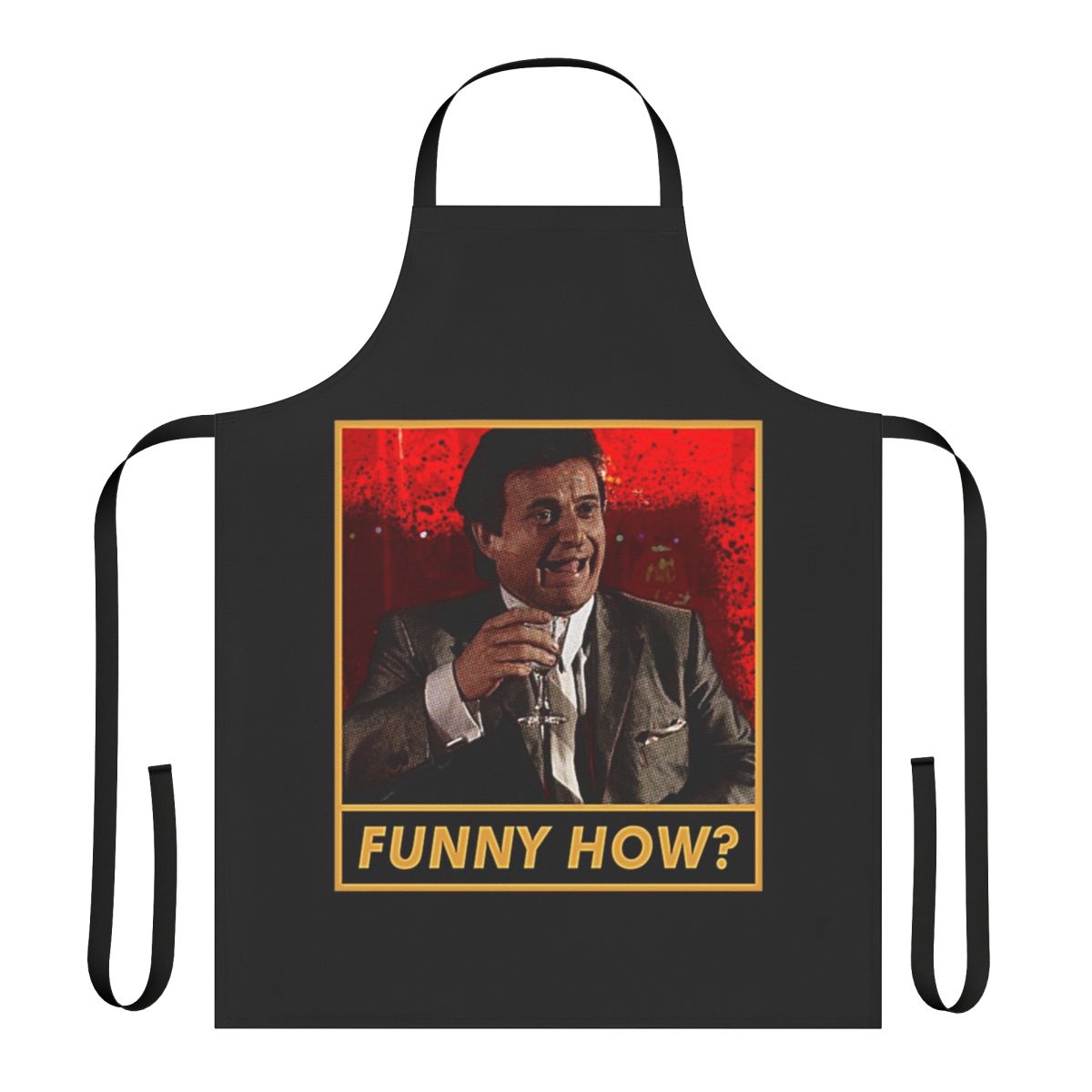 Funny apron with gangster movie references